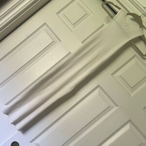 Wilfred Cream high neck bodycon Midi Dress